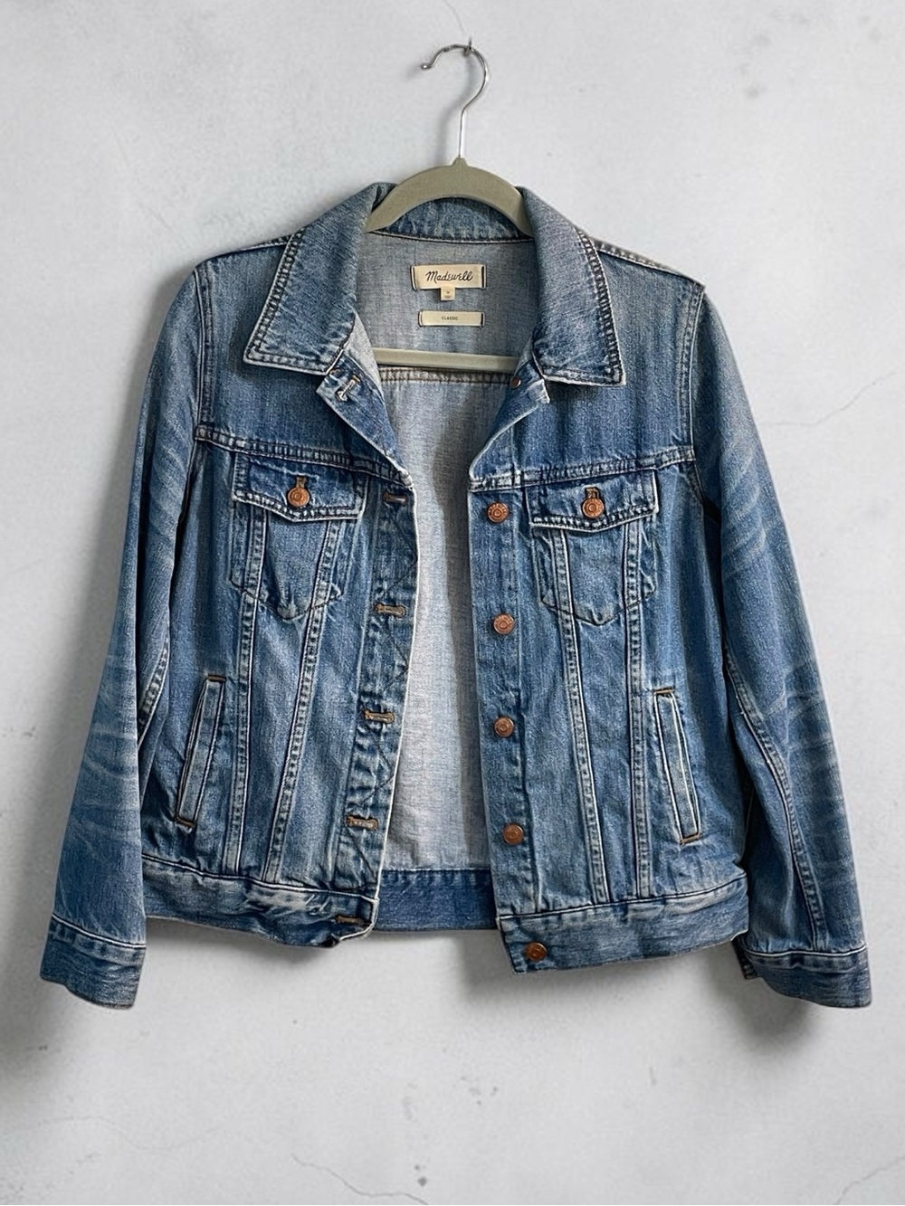 Madewell Classic Denim Jacket Medium Blue Wash Trucker Jean Jacket Women’s M